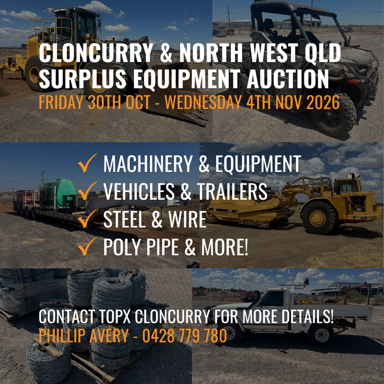 CLONCURRY & NORTH WEST QUEENSLAND SURPLUS EQUIPMENT AUCTION